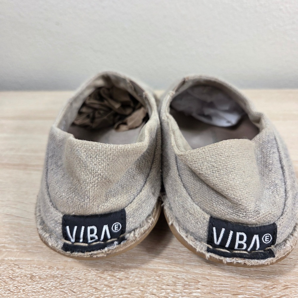 VIBAe ZUMA Linen Slip-On Shoes Unisex EU 41 Men's 8 Women's 10 Beige Gray - Picture 5 of 11